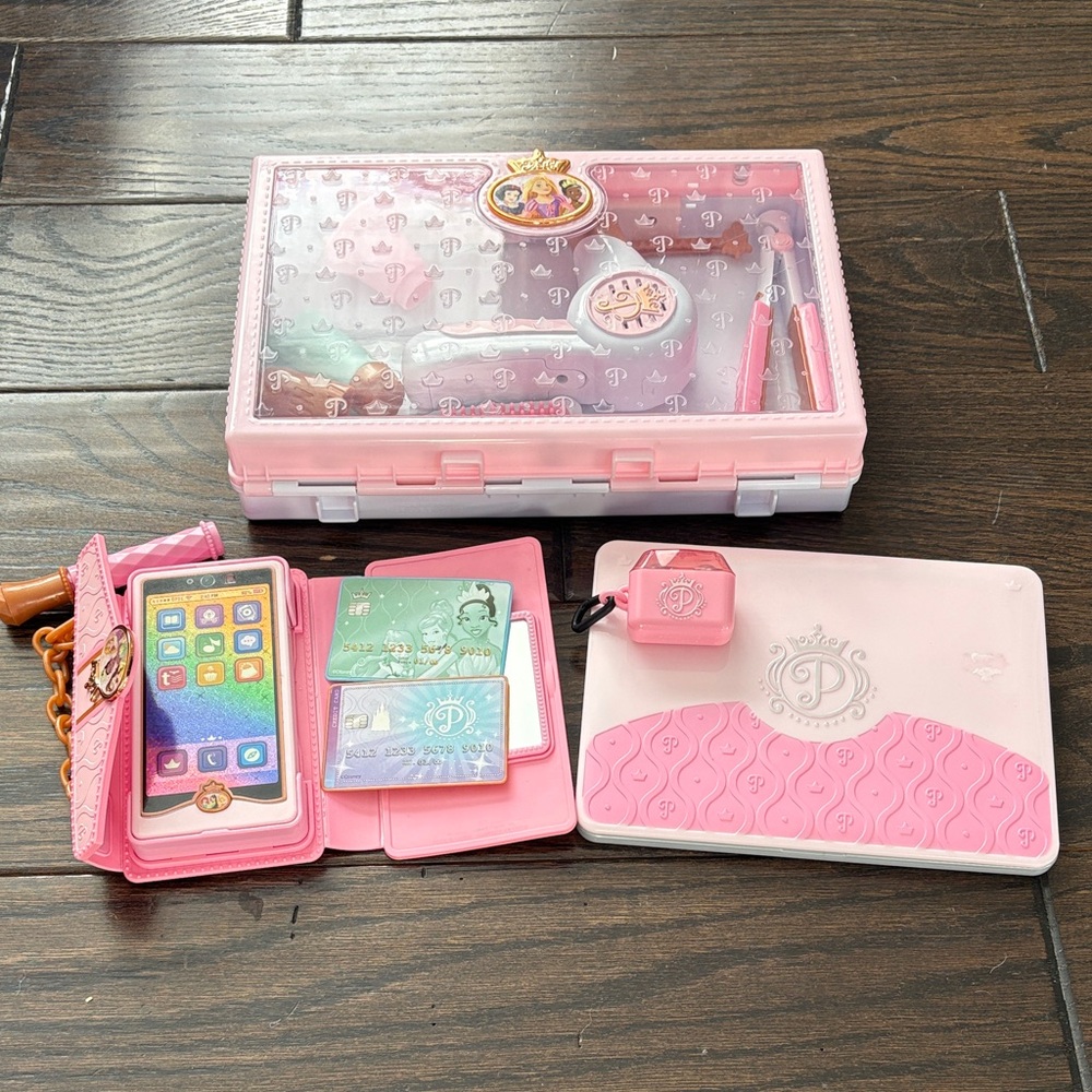 Disney Princess hair, phone, computer Pink and White Accessory Set